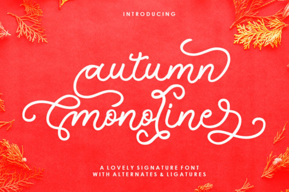 Autumn Monoline: Elevate Your Designs with Whimsical Typography