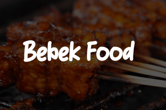 Bebek Food: A Modern Typeface for Elegant Visual Design
