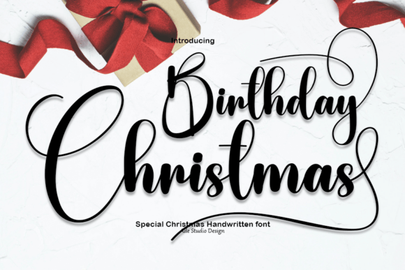 Birthday Christmas Font: Elegant Design for Festive Projects