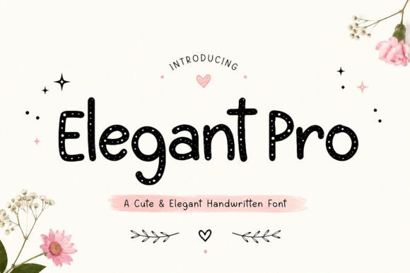 Elegant Pro: A Handwritten Font for Charming Design