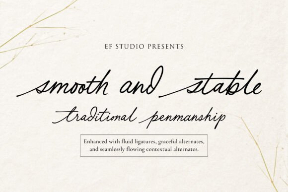 Smooth and Stable: Elevating Design with Classic Calligraphy