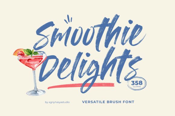 Smoothie Delights: A Brush Font for Joyful Branding